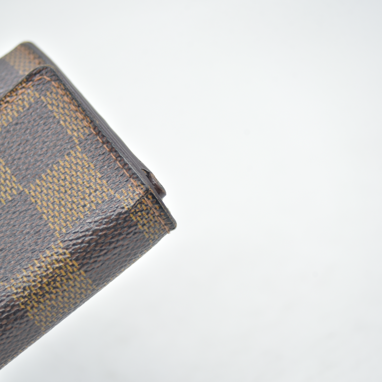 2005 Louis Vuitton Damier Ebene Porte-Monnaie Plat Coin Purse  MI0065