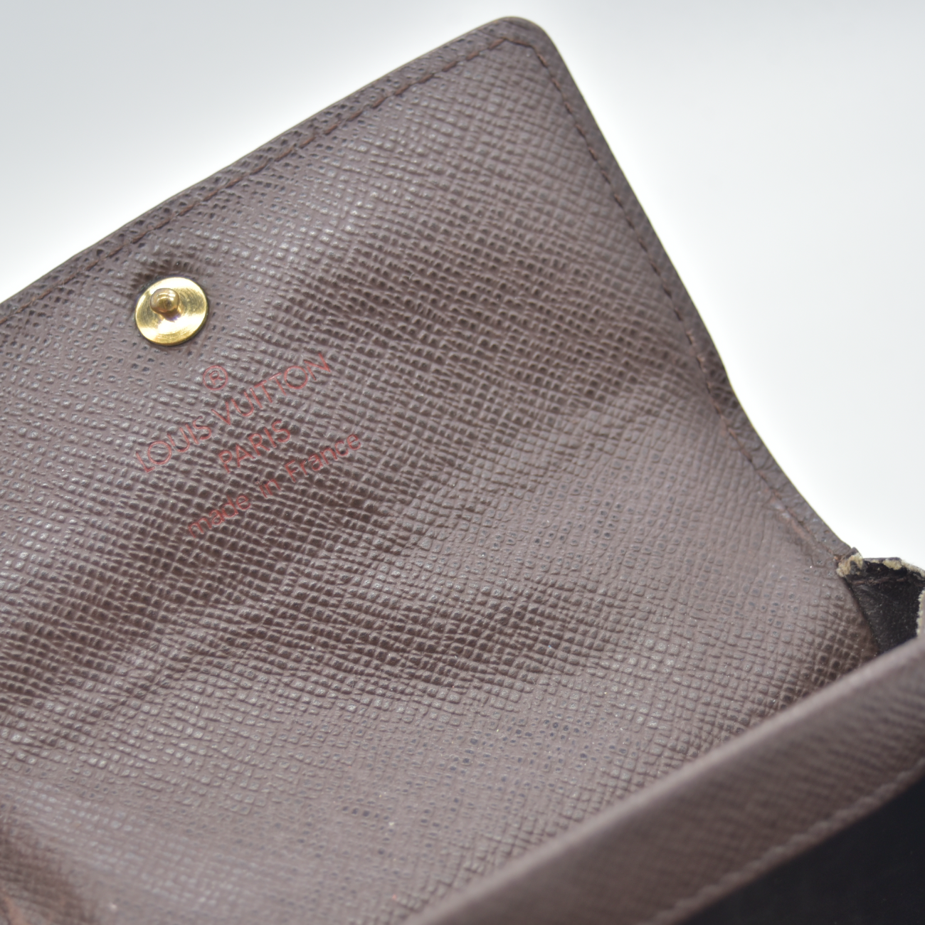 2005 Louis Vuitton Damier Ebene Porte-Monnaie Plat Coin Purse  MI0065