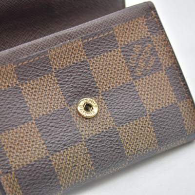 2005 Louis Vuitton Damier Ebene Porte-Monnaie Plat Coin Purse  MI0065
