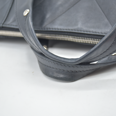 $3500 2006 Chanel Calfskin Chevron CC All Day Long Tote Black 10020302