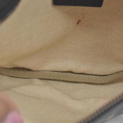 $1290 Gucci Grained Calfskin Small Logo Belt Bag Black