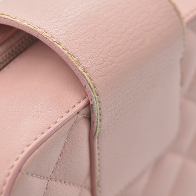 $4200 Chanel Lambskin Quilted Mini CC Box Camera Bag Pink