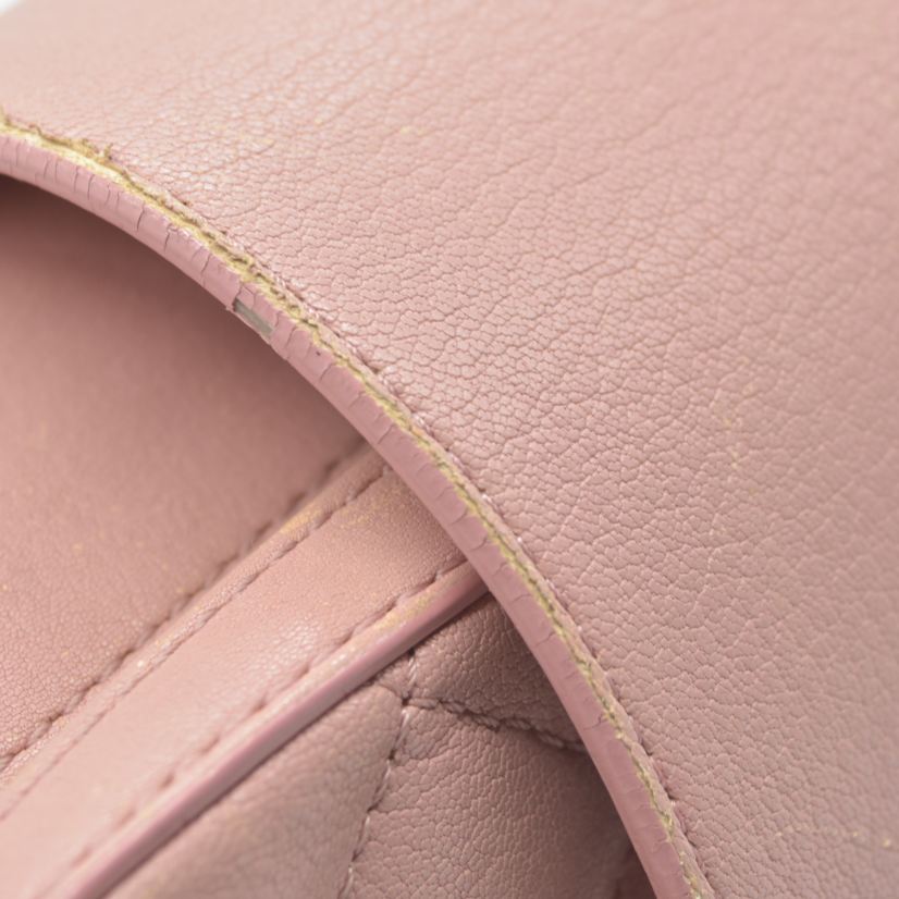 $4200 Chanel Lambskin Quilted Mini CC Box Camera Bag Pink