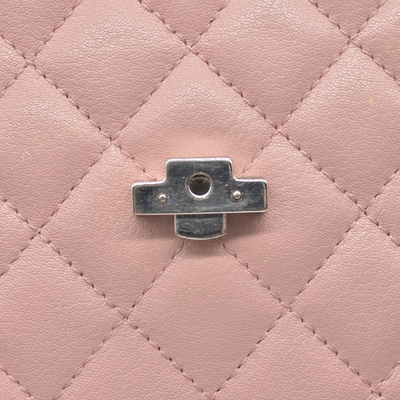 $4200 Chanel Lambskin Quilted Mini CC Box Camera Bag Pink