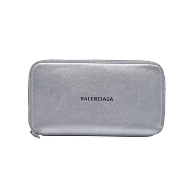 Balenciaga Silver Metallic Wallet  CONSIGNMENT 10021042
