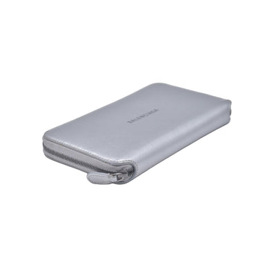 Balenciaga Silver Metallic Wallet  CONSIGNMENT 10021042