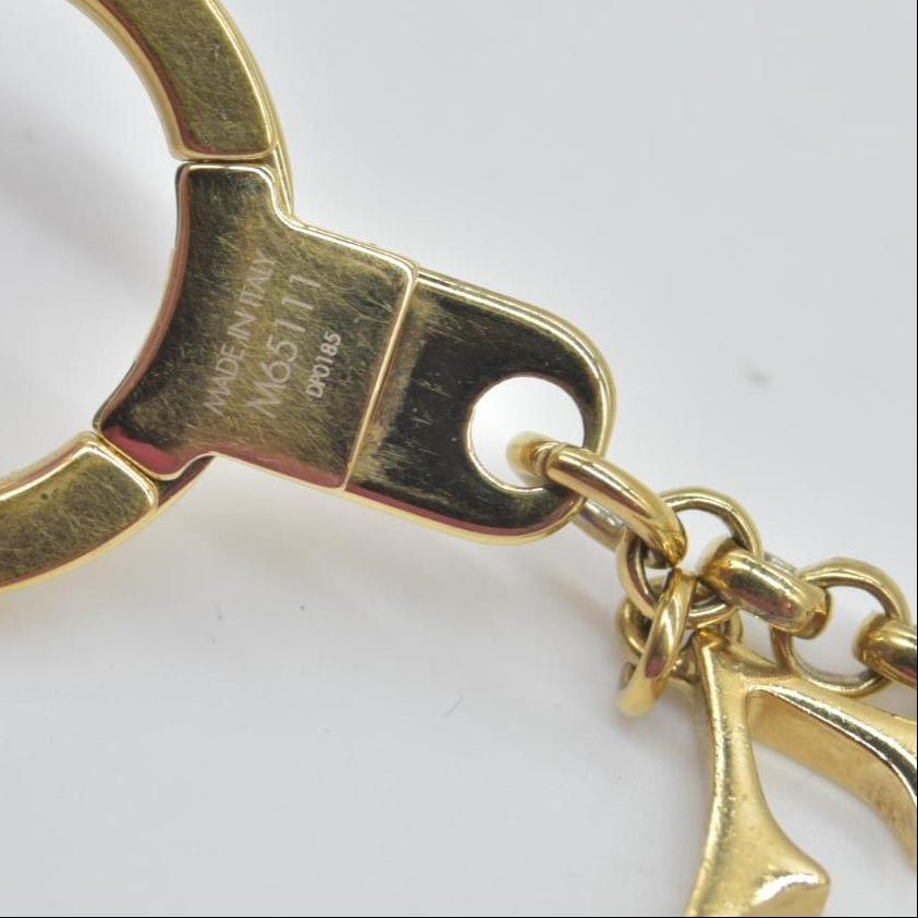 $655 Louis Vuitton Fleur de Monogram Bag Charm Chain