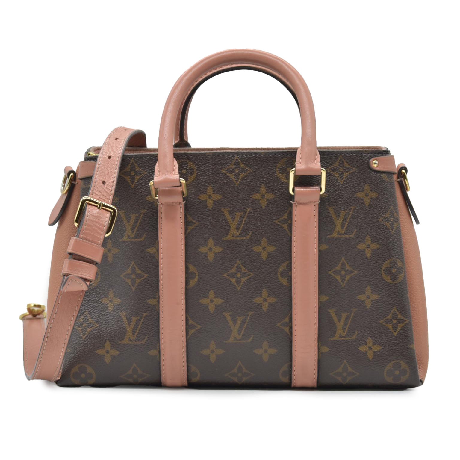 $2560 2019 Louis Vuitton Soufflot BB Monogram Peach Shoulder Bag Cloth CA4129 10019424