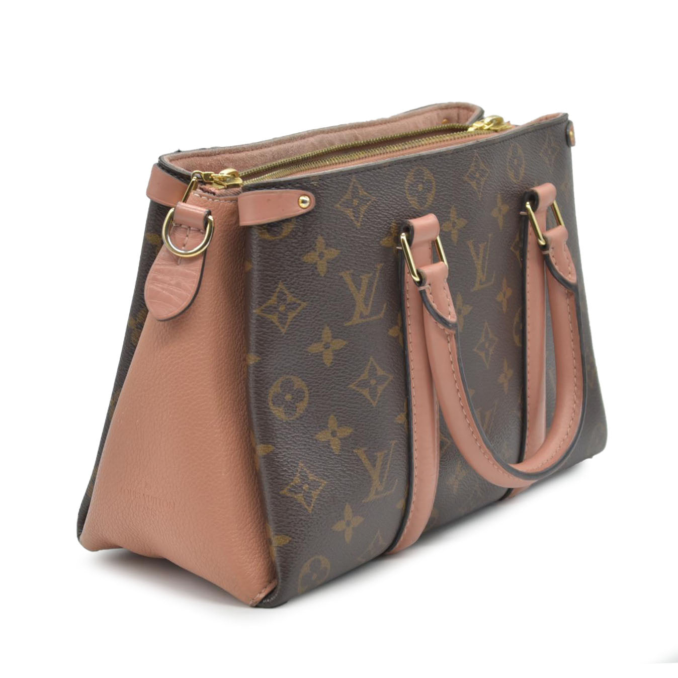 $2560 2019 Louis Vuitton Soufflot BB Monogram Peach Shoulder Bag Cloth CA4129 10019424