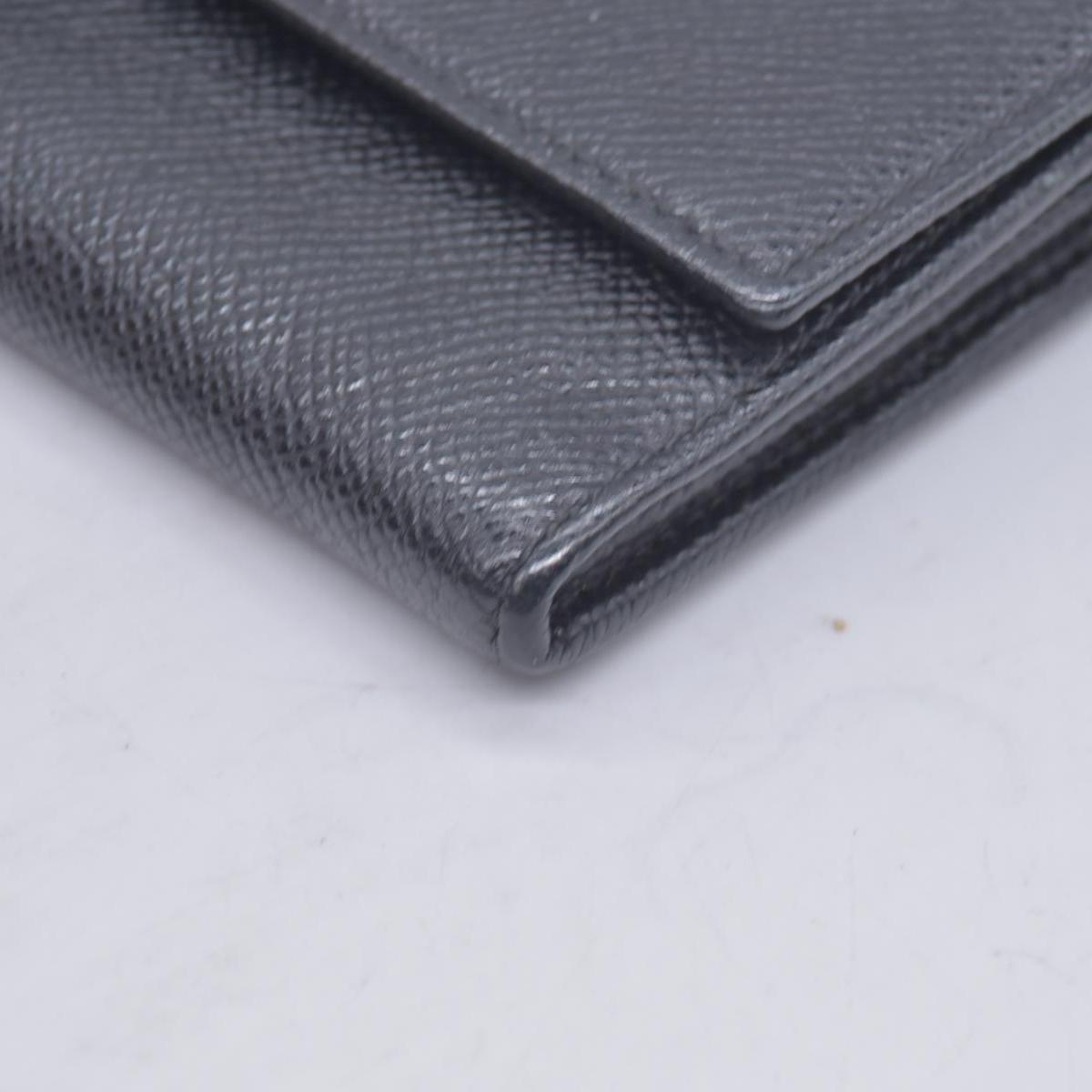 $790 BVLGARI Leather Bifold Long Wallet Black CONSIGNMENT 10021048