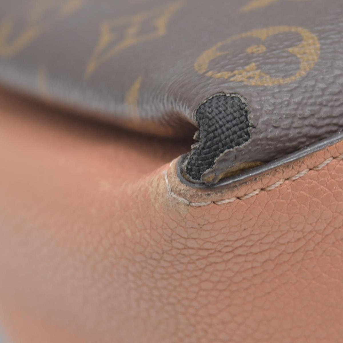 $2560 2019 Louis Vuitton Soufflot BB Monogram Peach Shoulder Bag Cloth CA4129 10019424