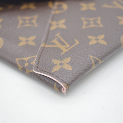 $845 2017 Louis Vuitton Monogram Large Kirigami Pochette Insert Rose Ballerine SP3107