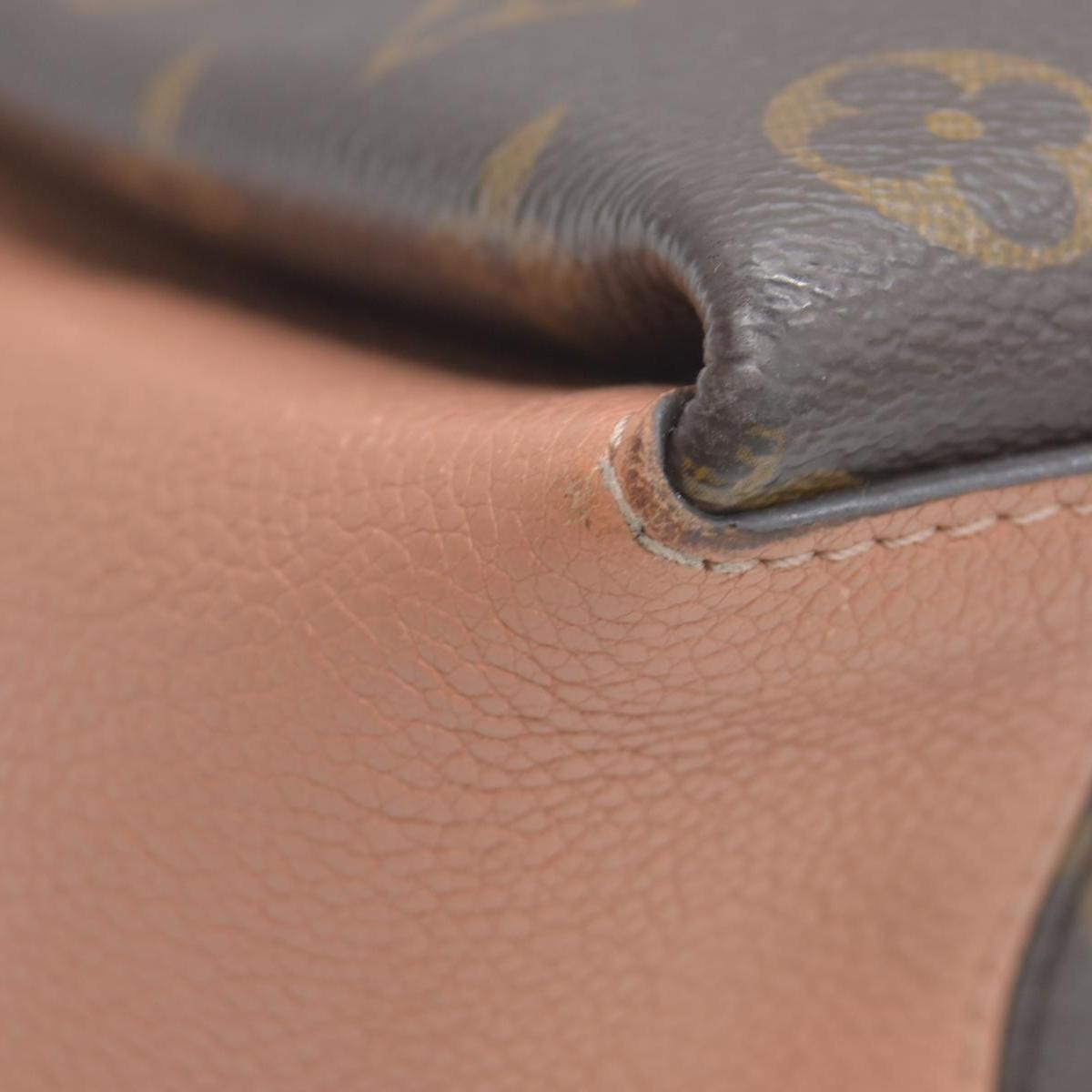 $2560 2019 Louis Vuitton Soufflot BB Monogram Peach Shoulder Bag Cloth CA4129 10019424