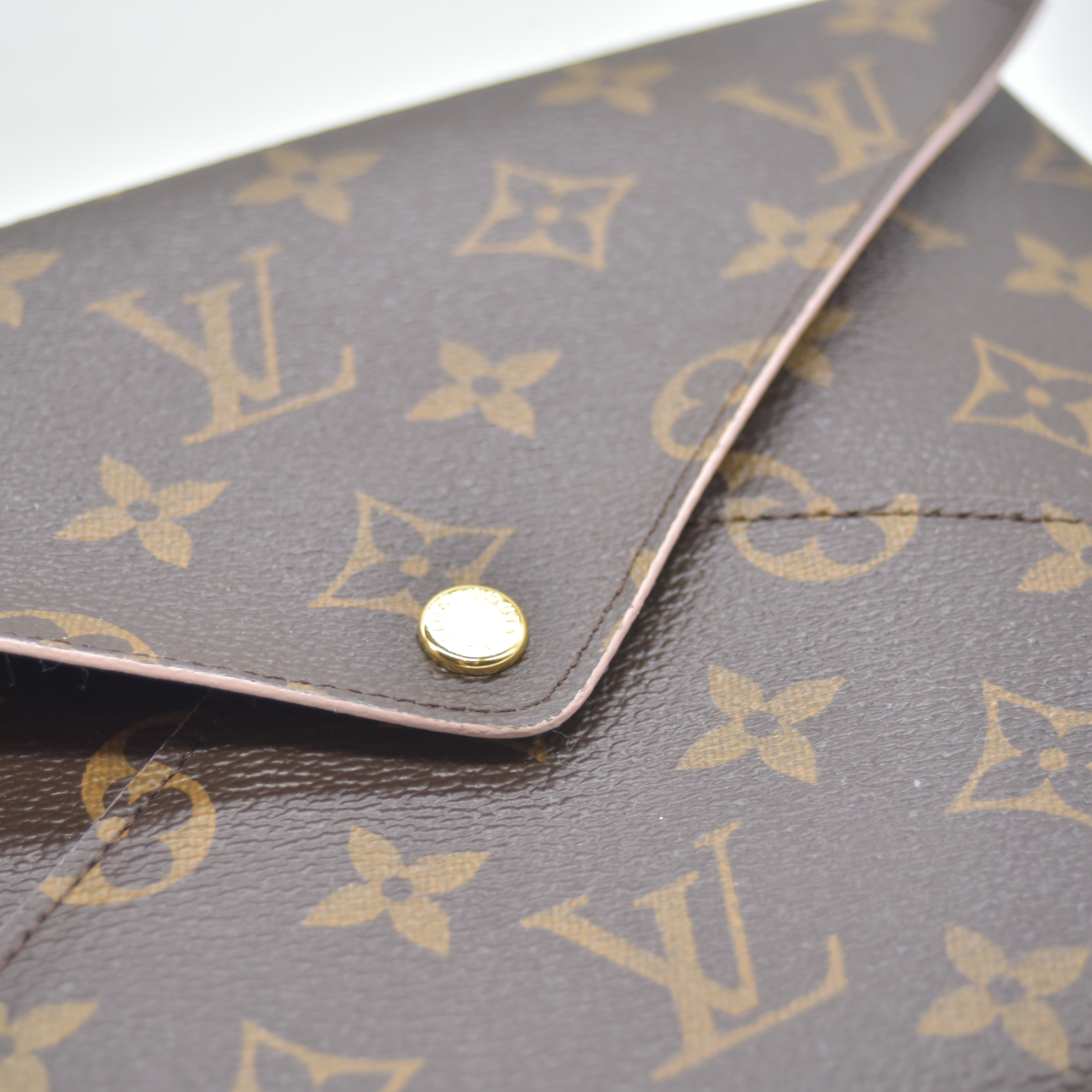$845 2017 Louis Vuitton Monogram Large Kirigami Pochette Insert Rose Ballerine SP3107