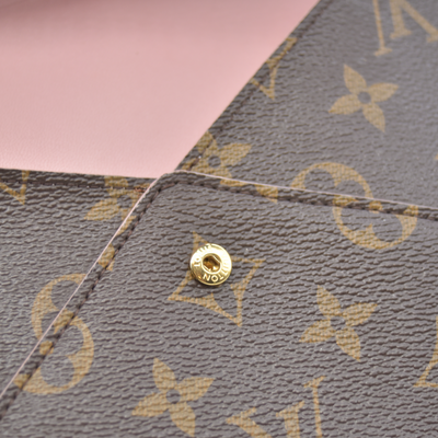 $845 2017 Louis Vuitton Monogram Large Kirigami Pochette Insert Rose Ballerine SP3107