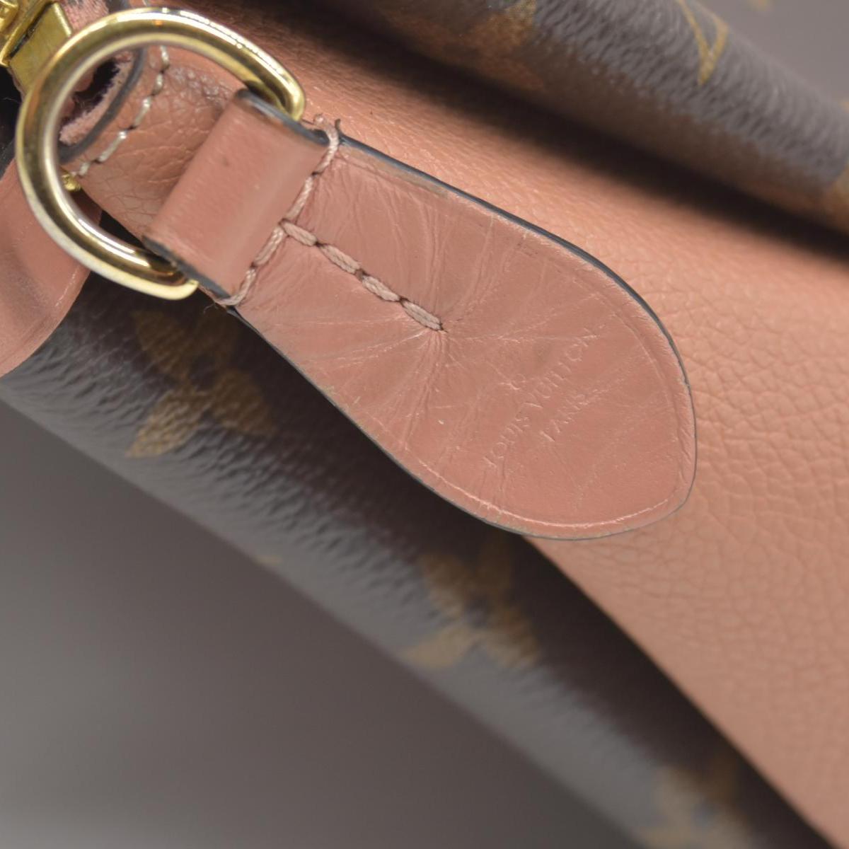 $2560 2019 Louis Vuitton Soufflot BB Monogram Peach Shoulder Bag Cloth CA4129 10019424