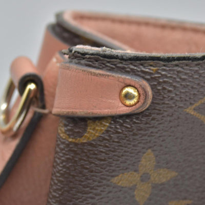 $2560 2019 Louis Vuitton Soufflot BB Monogram Peach Shoulder Bag Cloth CA4129 10019424