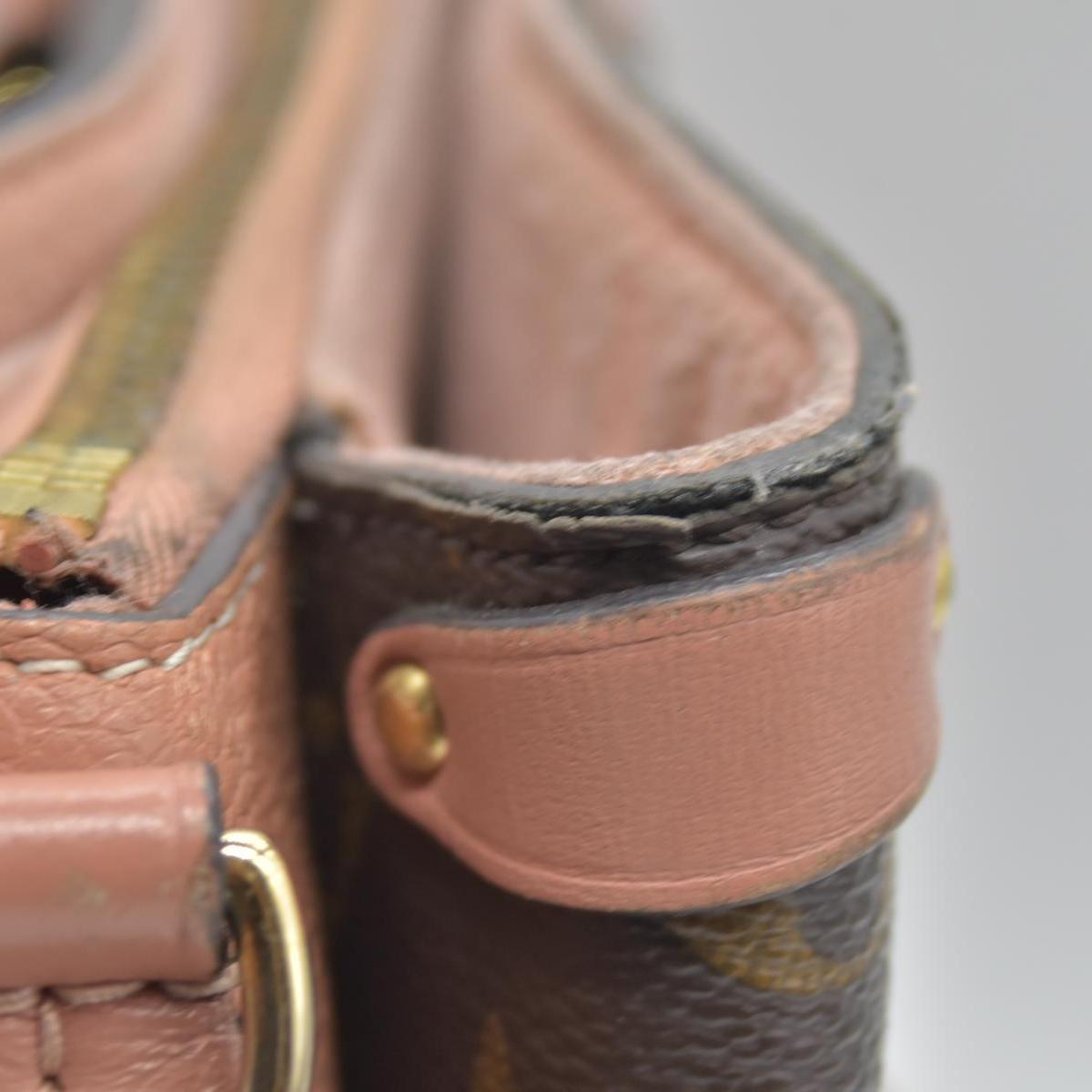 $2560 2019 Louis Vuitton Soufflot BB Monogram Peach Shoulder Bag Cloth CA4129 10019424