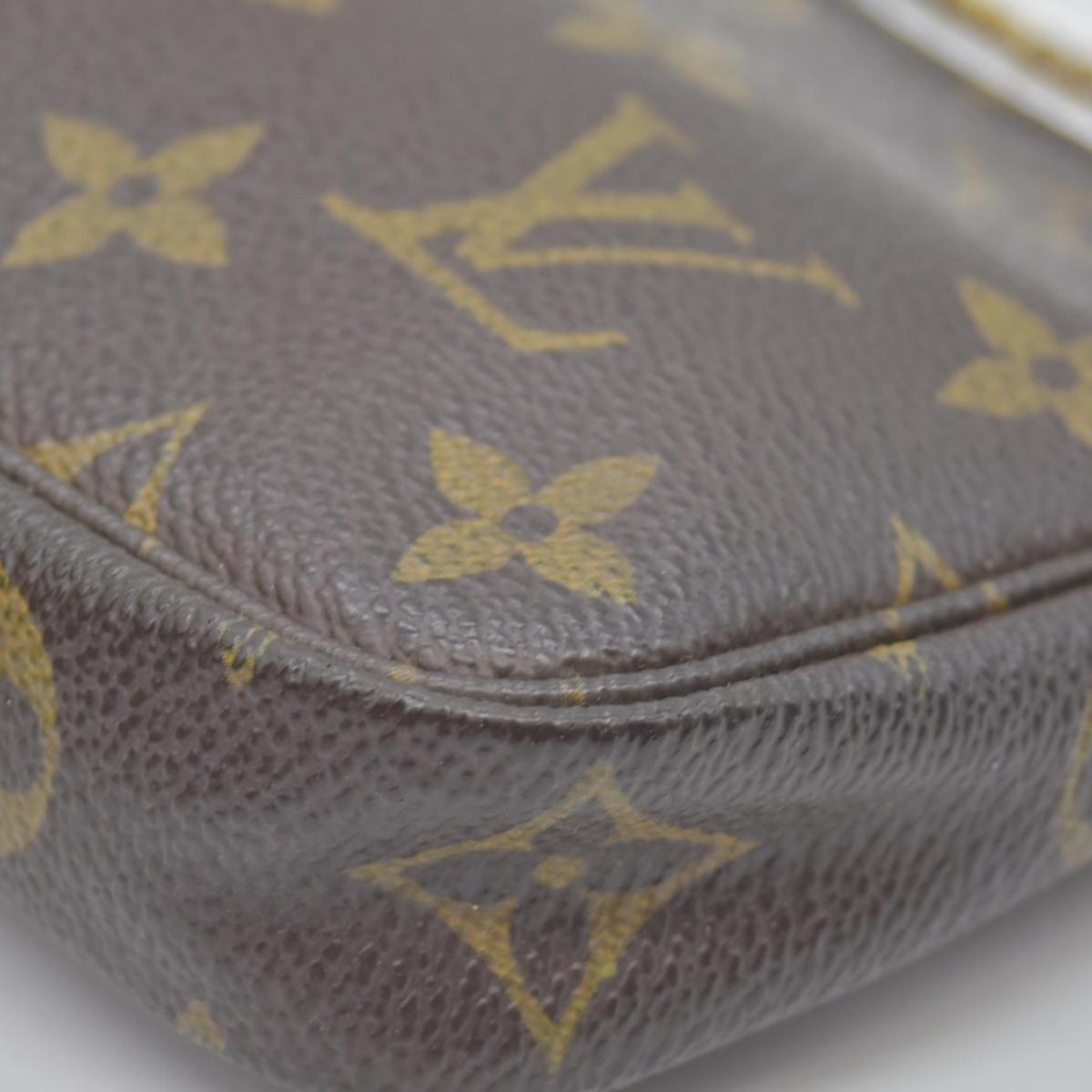 $890 2007 Louis Vuitton Monogram Mini Pochette Accessories Pouch DU4027
