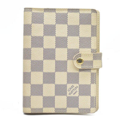 Louis Vuitton Damier Azur Agenda PM Notebook Cover White RA3149