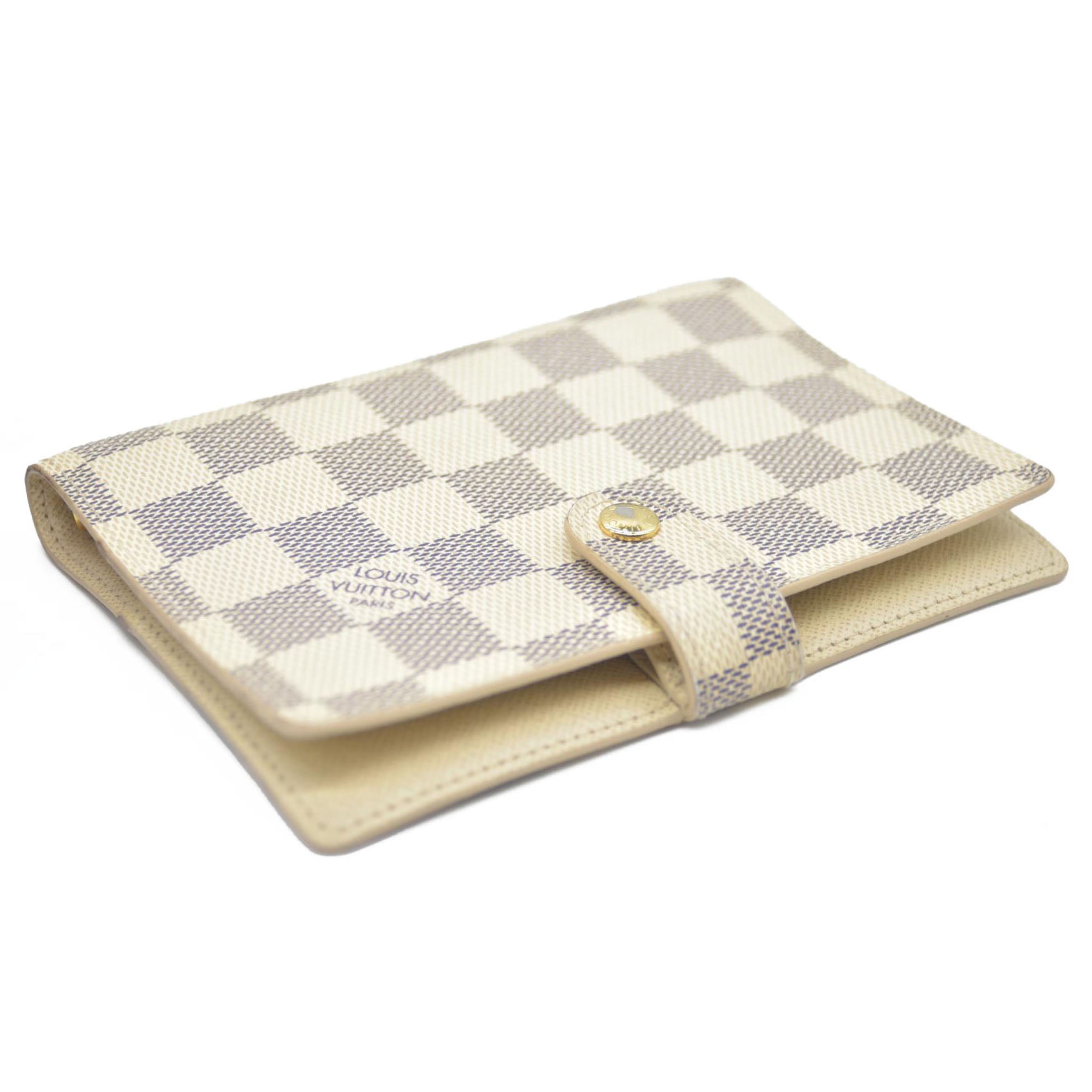 Louis Vuitton Damier Azur Agenda PM Notebook Cover White RA3149