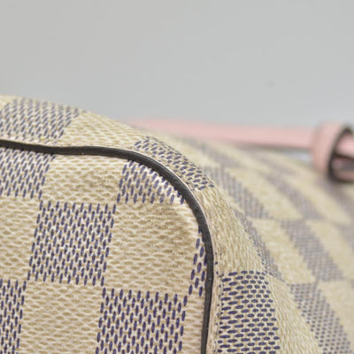 $2550 2019 Louis Vuitton Damier Azur Neonoe MM Eau De Rose SP1159