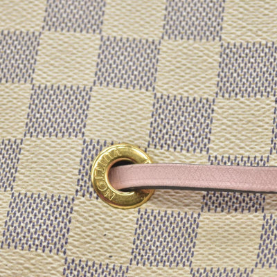 $2550 2019 Louis Vuitton Damier Azur Neonoe MM Eau De Rose SP1159