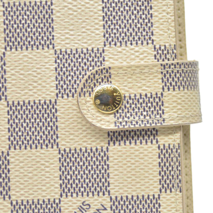 Louis Vuitton Damier Azur Agenda PM Notebook Cover White RA3149