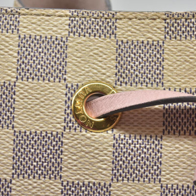 $2550 2019 Louis Vuitton Damier Azur Neonoe MM Eau De Rose SP1159