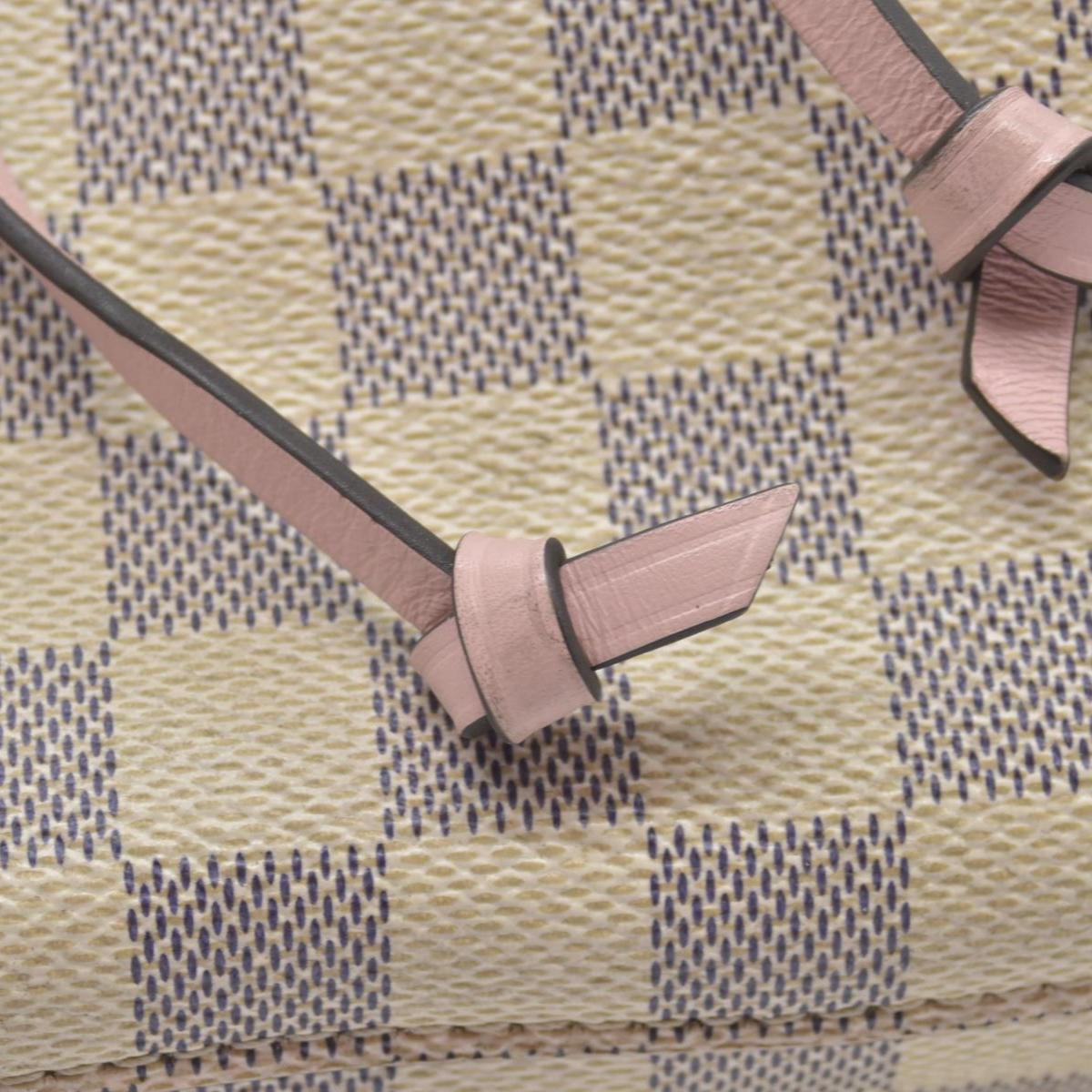 $2550 2019 Louis Vuitton Damier Azur Neonoe MM Eau De Rose SP1159