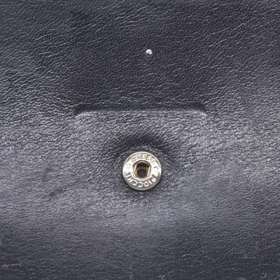 $590 Givenchy Black Ostrich-Effect Leather Clasp Wallet  CONSIGNMENT 10021039