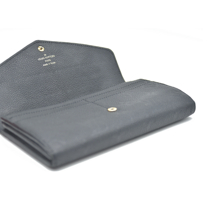 $950 Louis Vuitton  Empreinte Sarah Wallet NM Black 2017 CA1167