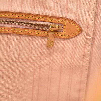 Louis Vuitton  Damier Azur Neo Neverfull MM Rose Ballerine SR2166