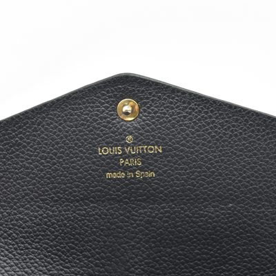 $950 Louis Vuitton  Empreinte Sarah Wallet NM Black 2017 CA1167