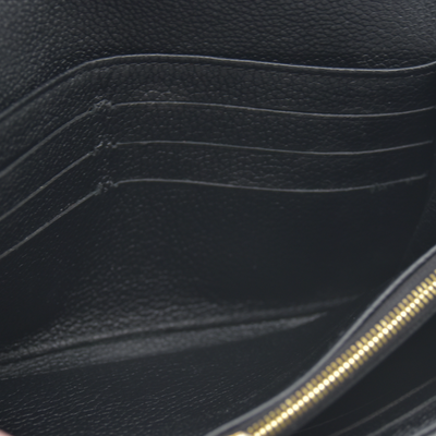 $950 Louis Vuitton  Empreinte Sarah Wallet NM Black 2017 CA1167