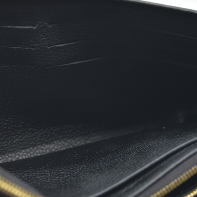 $950 Louis Vuitton  Empreinte Sarah Wallet NM Black 2017 CA1167