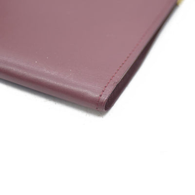 Must de Cartier Leather Bifold Long Wallet Bordeaux