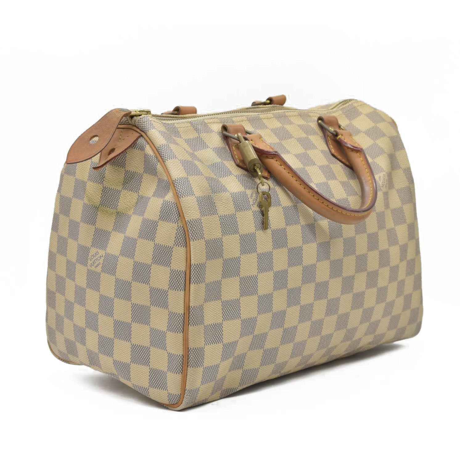 $1550 Louis Vuitton Damier Azur Speedy 30 MB0184