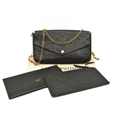 Louis Vuitton  Empreinte Pochette Felicie Chain Wallet Black
