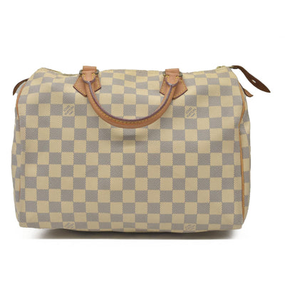 $1550 Louis Vuitton Damier Azur Speedy 30 MB0184