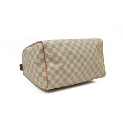 $1550 Louis Vuitton Damier Azur Speedy 30 MB0184