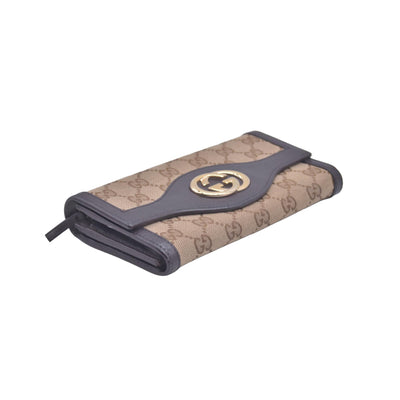 Gucci GG Brown Canvas Bifold Wallet  CONSIGNMENT 10021043