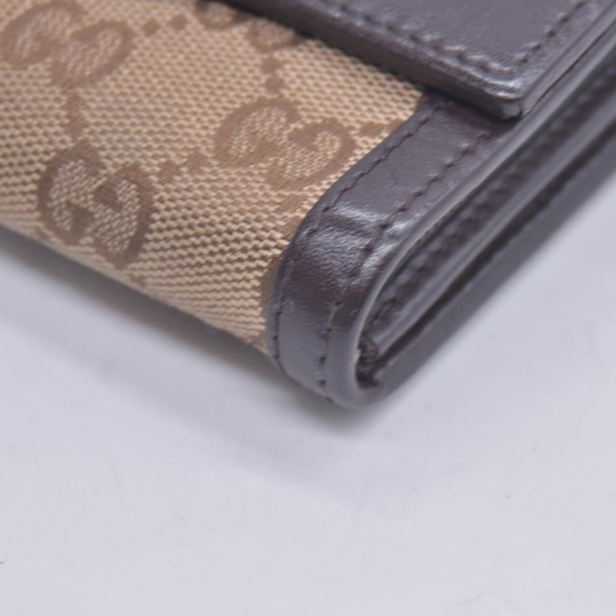 Gucci GG Brown Canvas Bifold Wallet  CONSIGNMENT 10021043