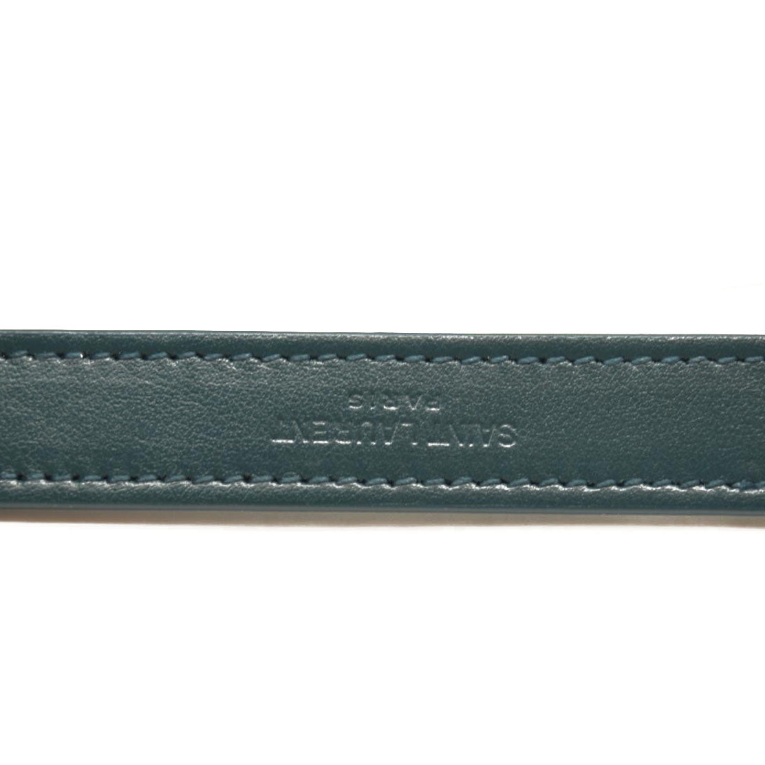 SAINT LAURENT Calfskin Y Quilted Monogram Small Loulou Chain Satchel Turquoise