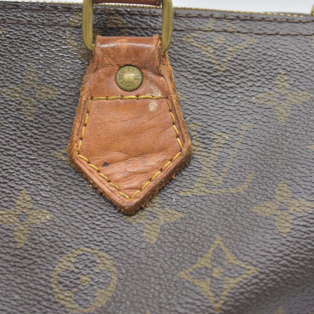 1988 Louis Vuitton Speedy 25 Handbag Monogram Brown 884