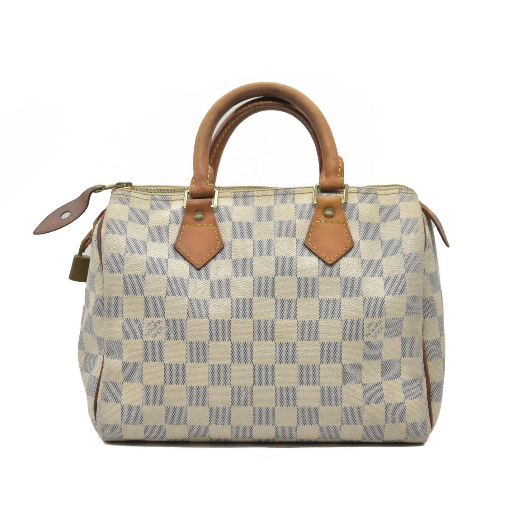 $1490 Louis Vuitton Damier Azur Speedy 25 MB0151
