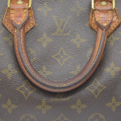 1988 Louis Vuitton Speedy 25 Handbag Monogram Brown 884