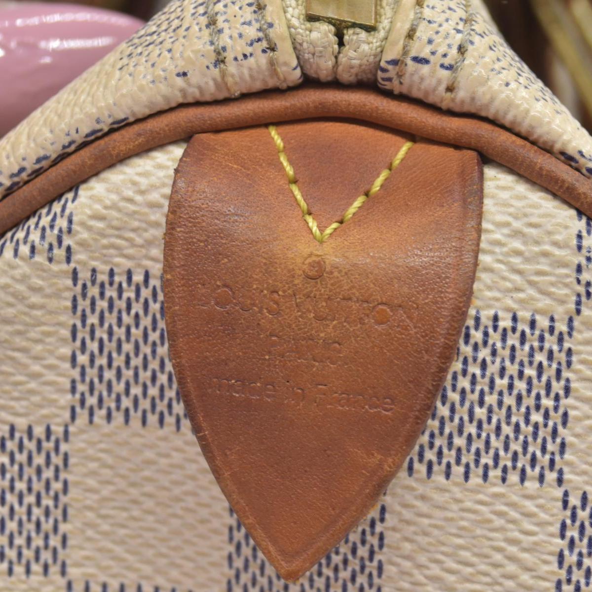 $1490 Louis Vuitton Damier Azur Speedy 25 MB0151