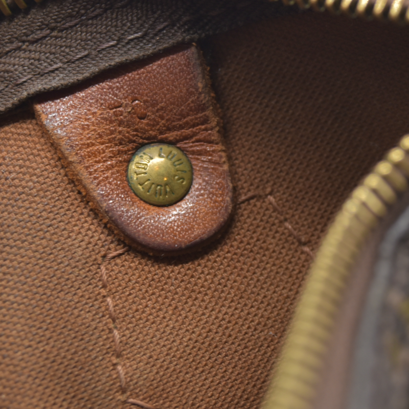 1988 Louis Vuitton Speedy 25 Handbag Monogram Brown 884