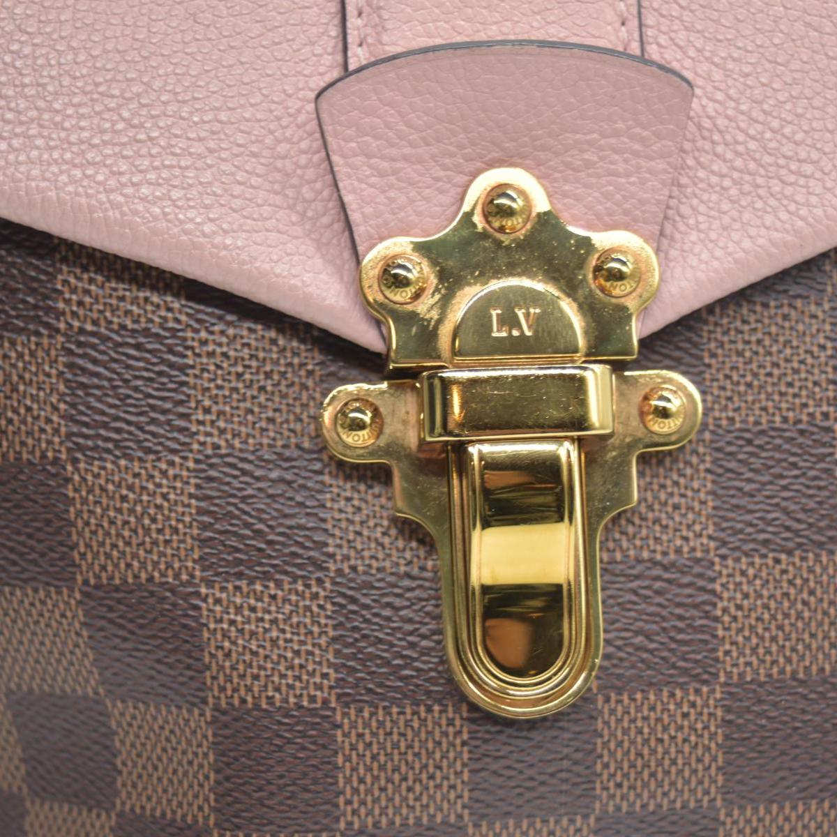$2040 Louis Vuitton Damier Ebene Clapton Backpack Magnolia Pink